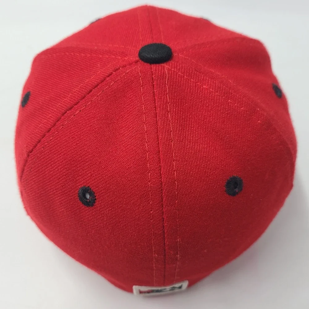 Youth‎ Batavia Muckdogs Hat Fitted 6 5/8 New Era 59Fifty Red Black MiLB Baseball